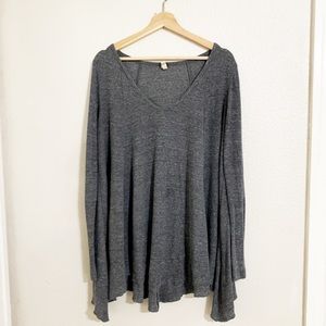 Free People Heathered Grey Tunic Top
